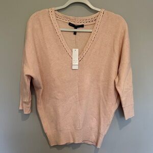 White House black market Women's V-Neck Sweater - Pink